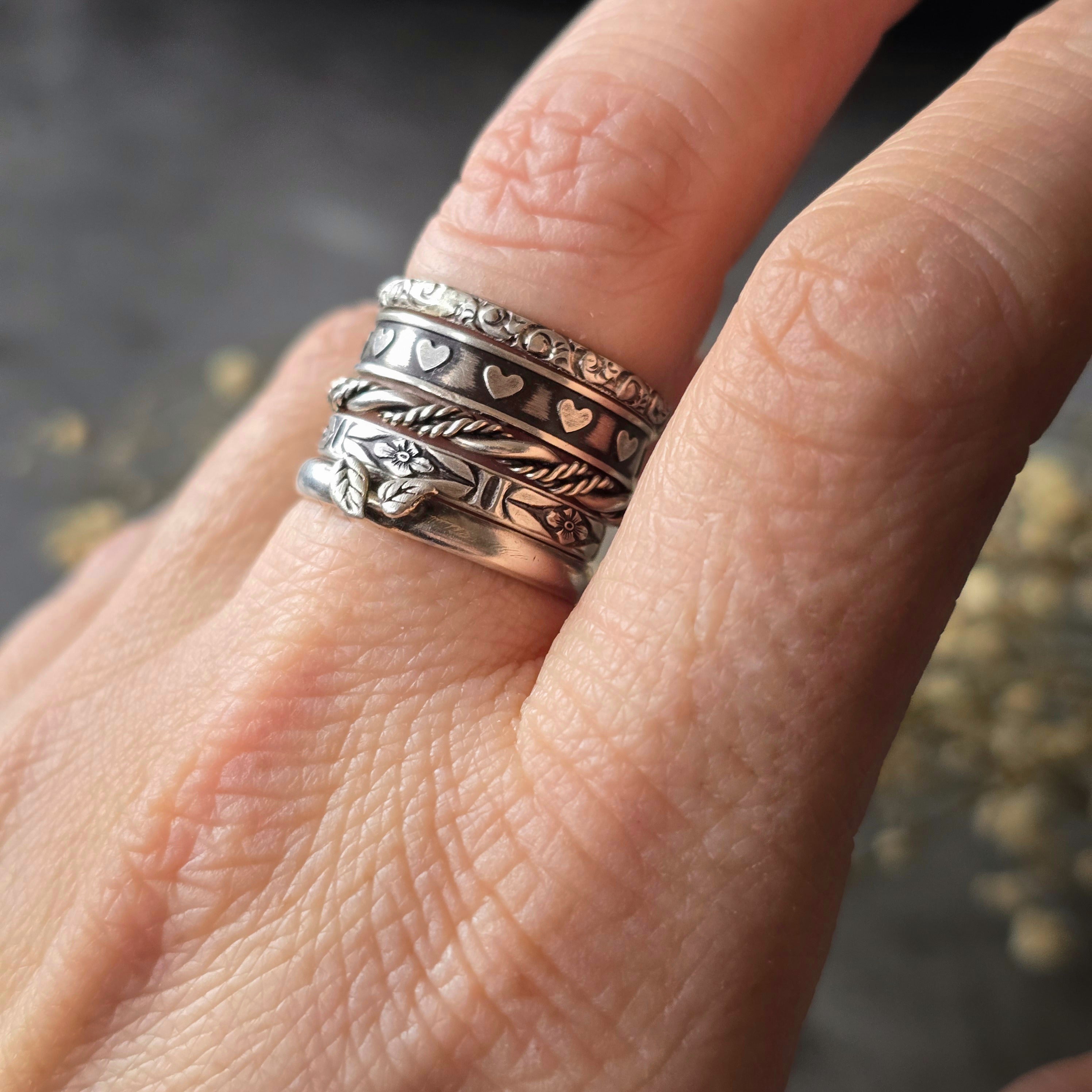 Floral Stacking Ring