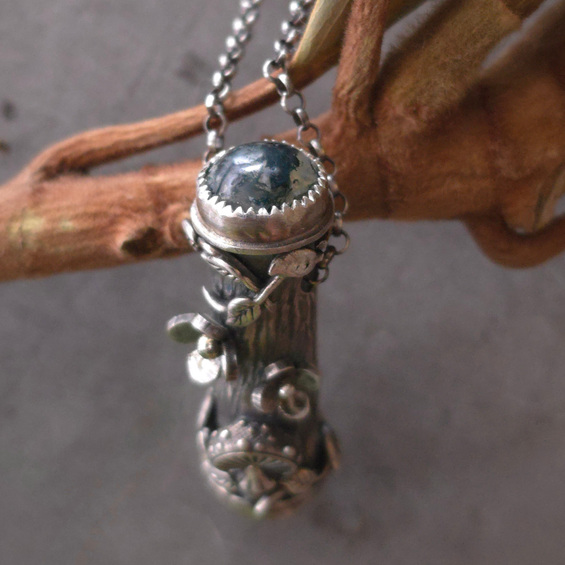 Sterling Silver Forest Relic Necklace