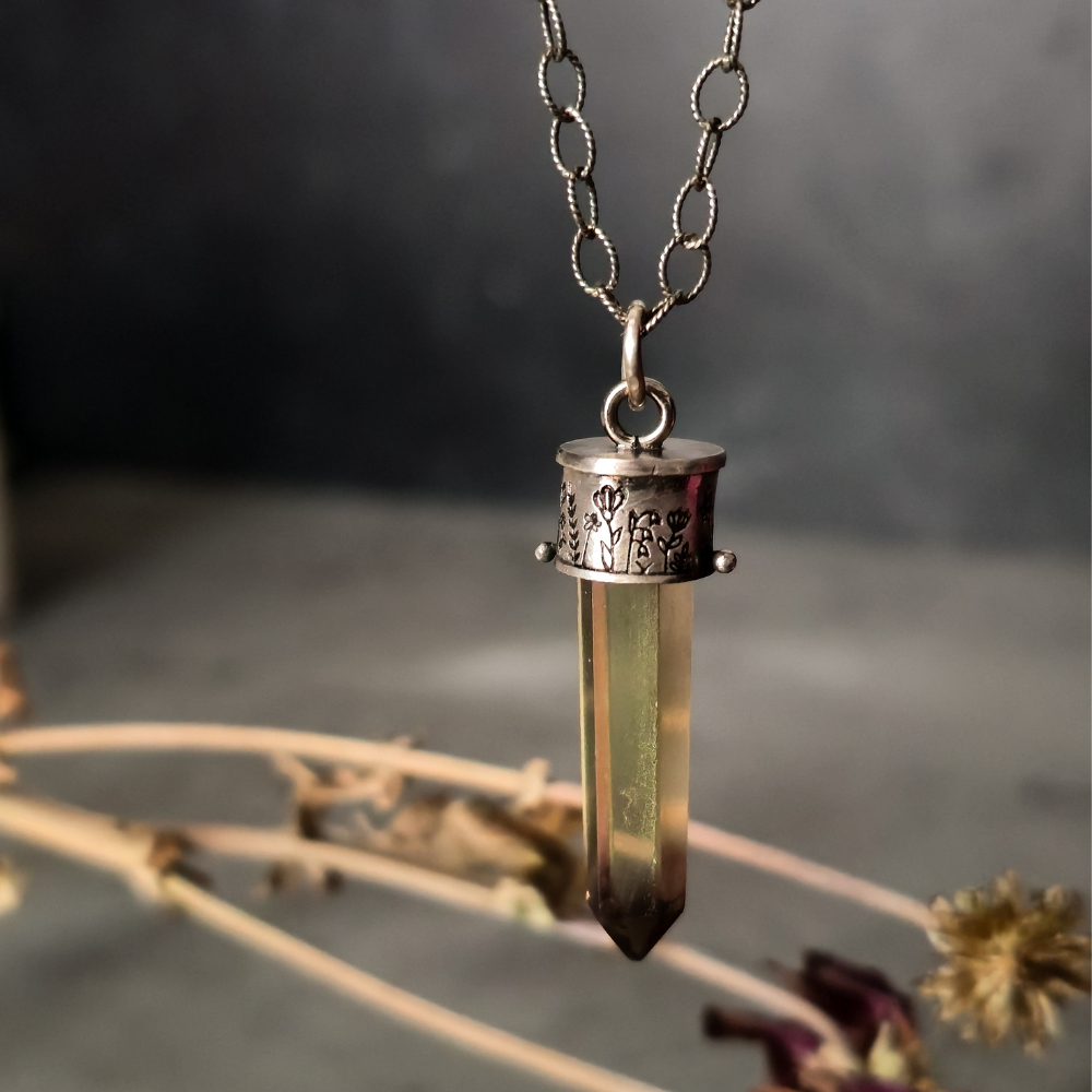Smoky Lemon Quartz Wildflowers Lucidity Charm