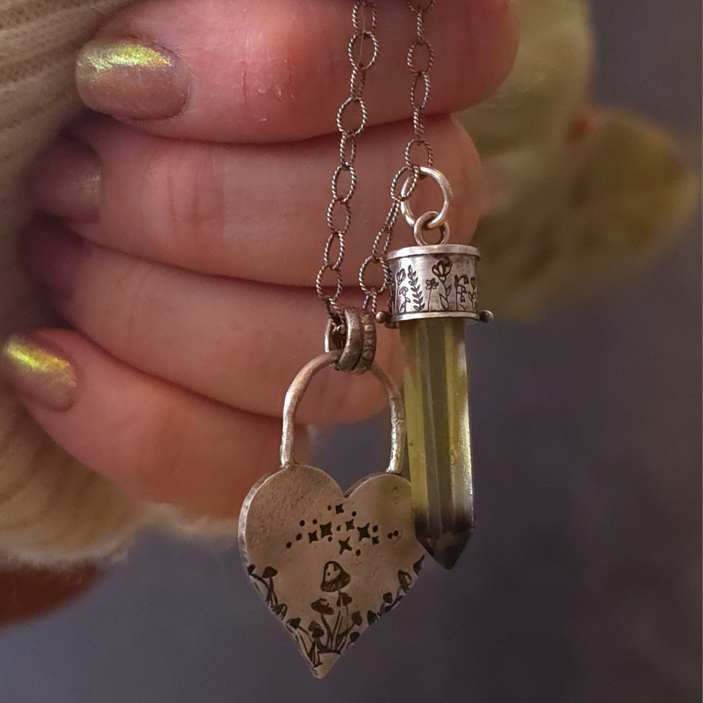 Smoky Lemon Quartz Wildflowers Lucidity Charm