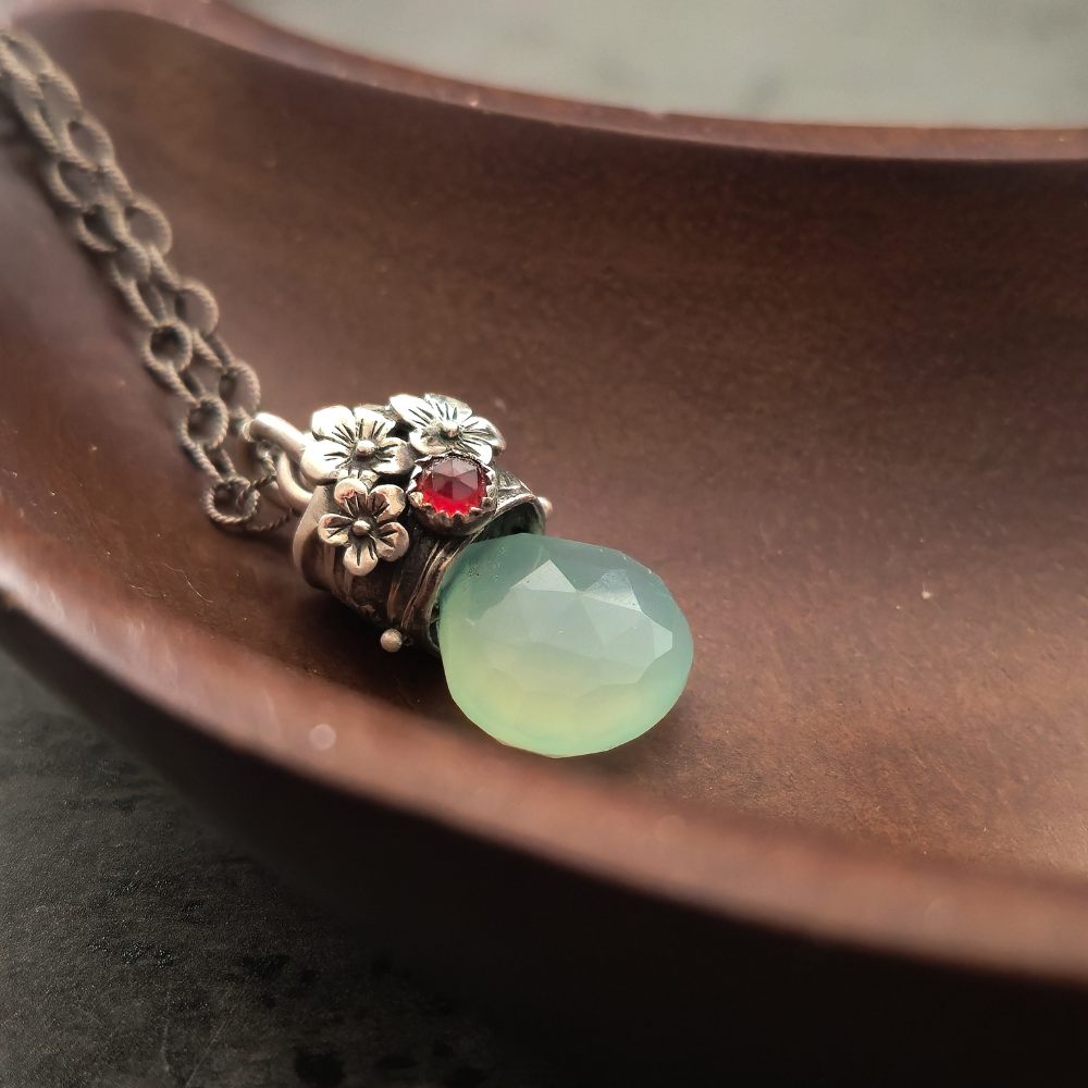 Sterling Silver Blue Chalcedony Lucidity Charm