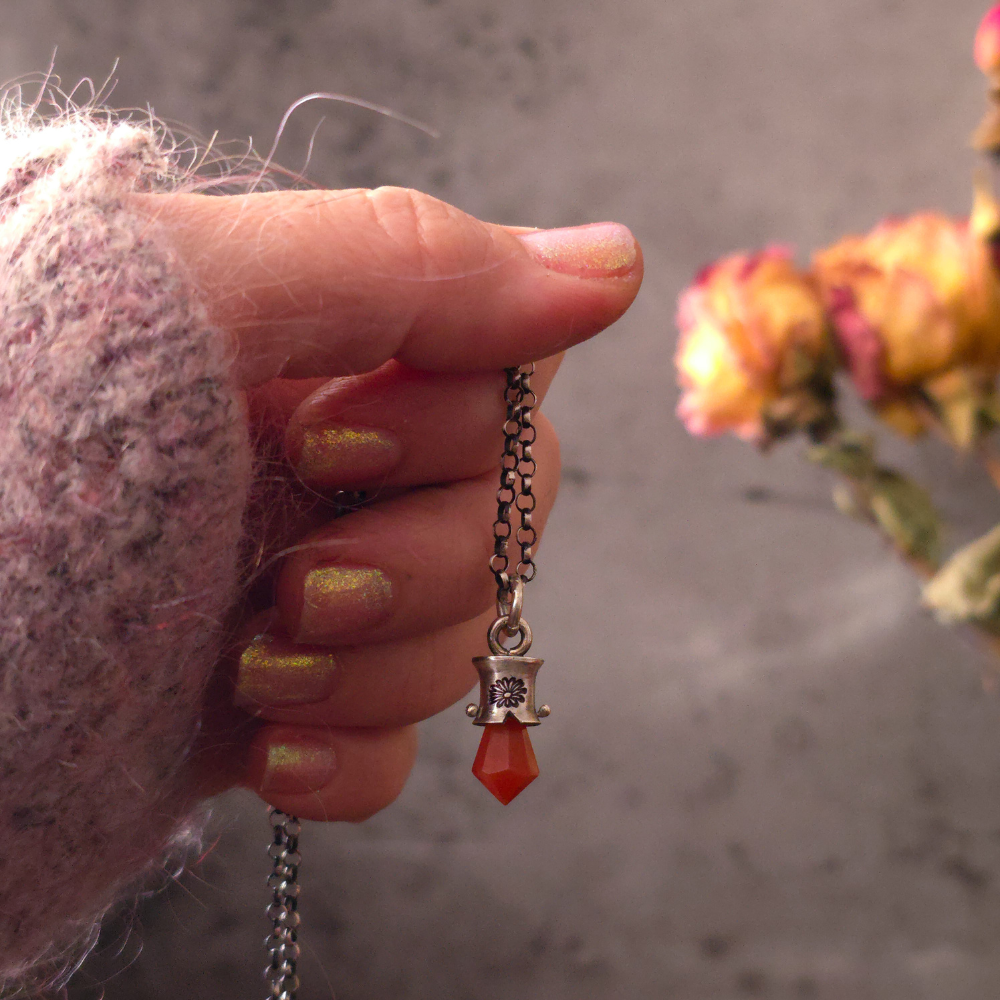 Sterling Silver Carnelian Lucidity Charm