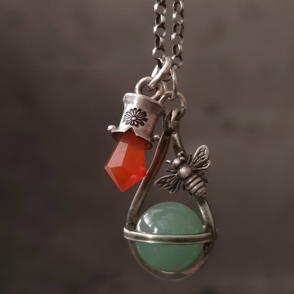 Sterling Silver Carnelian Lucidity Charm