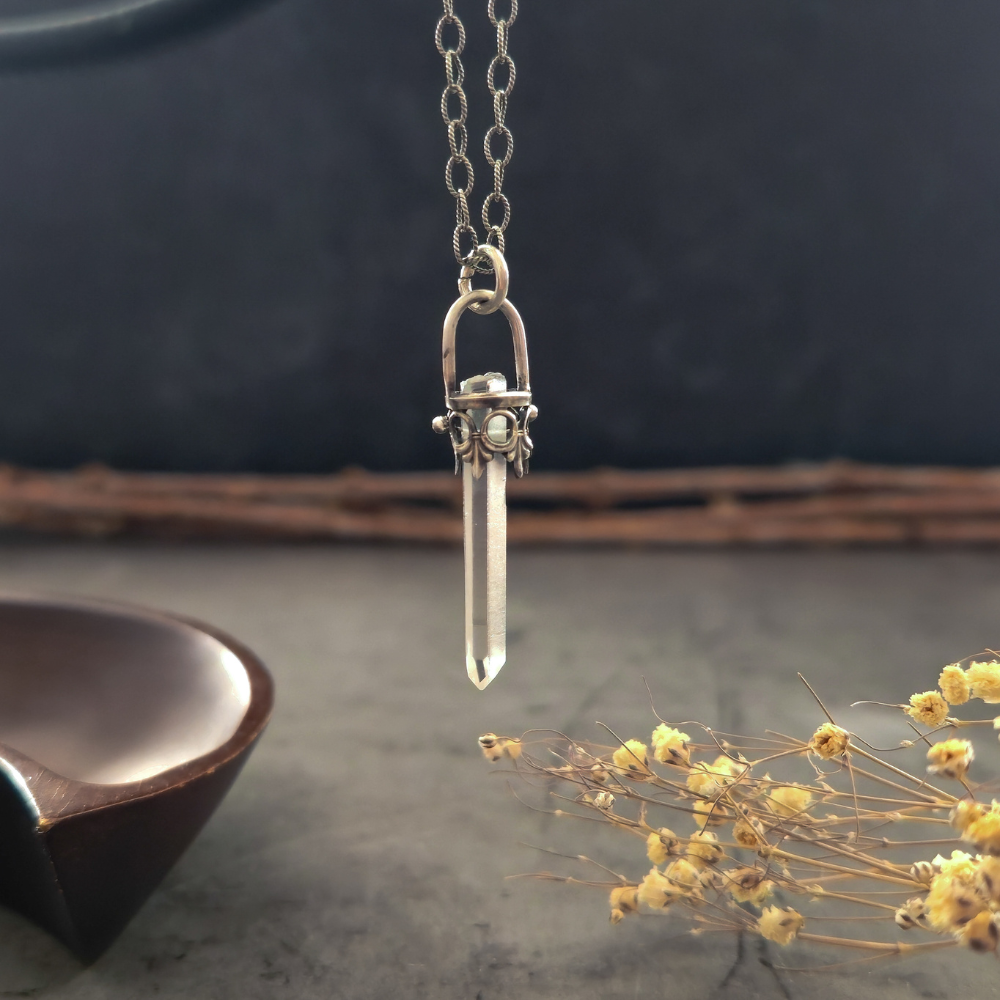 Sterling Silver Clear Quartz Lucidity Charm