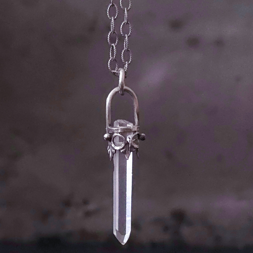 Sterling Silver Clear Quartz Lucidity Charm