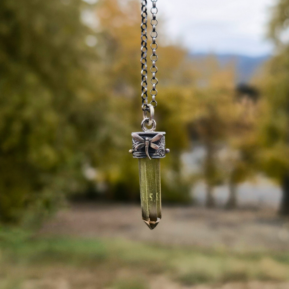 Sterling Silver Lemon Smoky Quartz Lucidity Charm