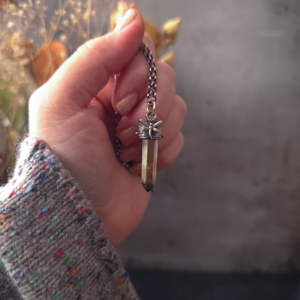 Sterling Silver Lemon Smoky Quartz Lucidity Charm