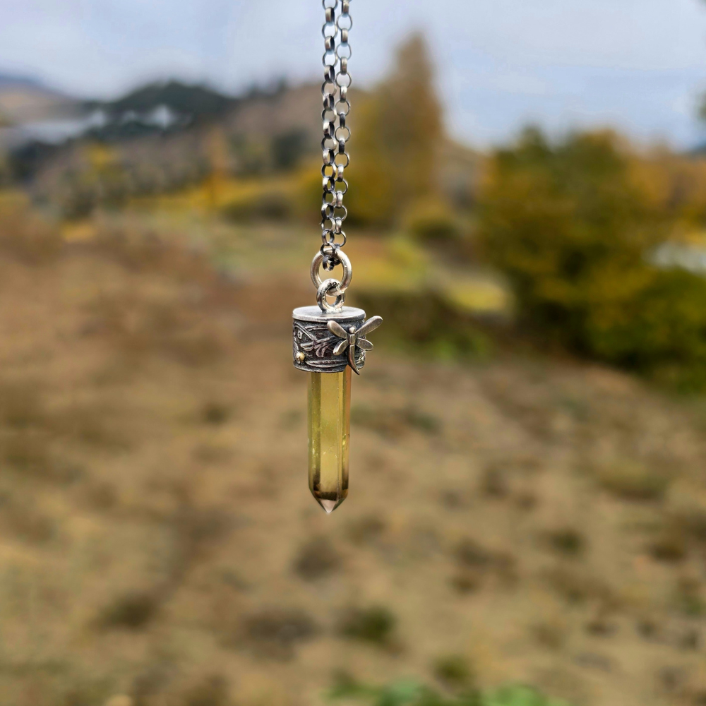 Sterling Silver Lemon Smoky Quartz Lucidity Charm