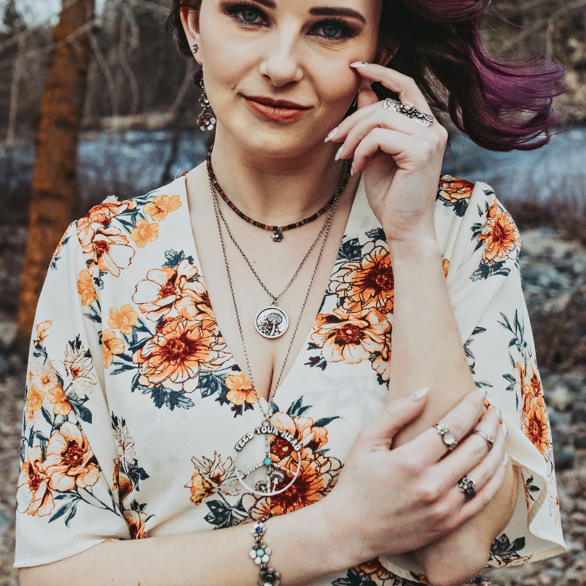 Feed Your Head Peace Sign Pendant