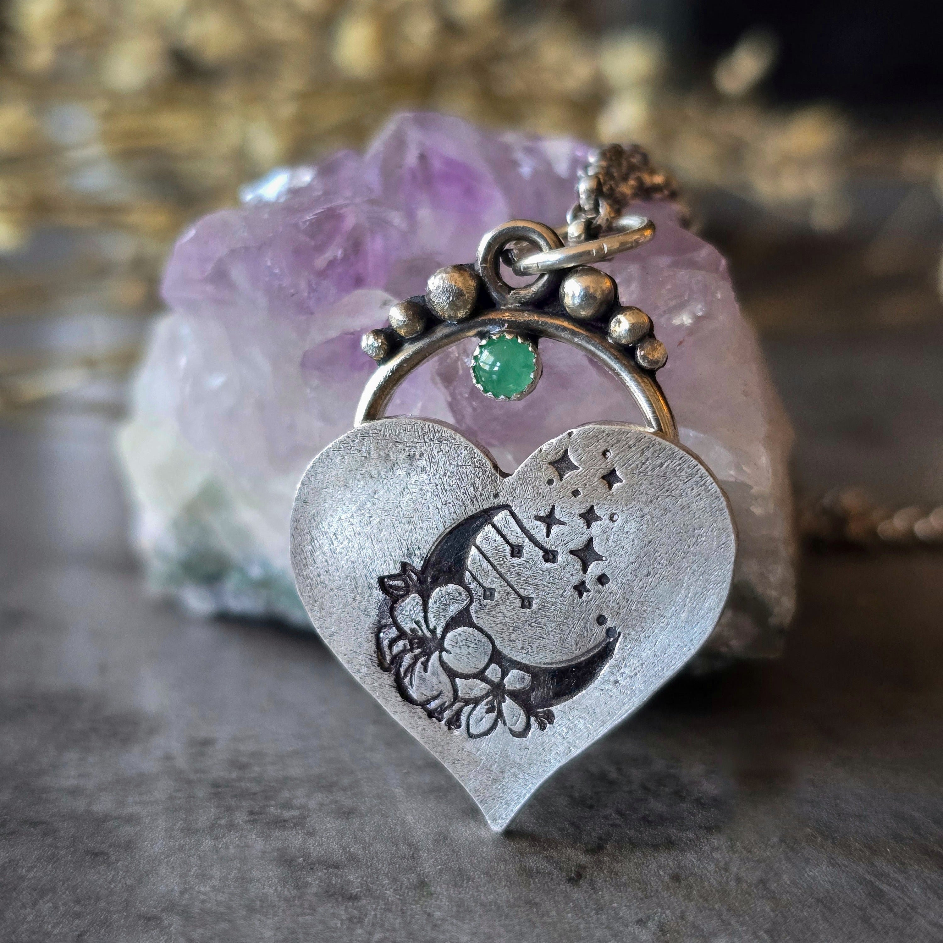 Personalized Birthstone Heart Pendant