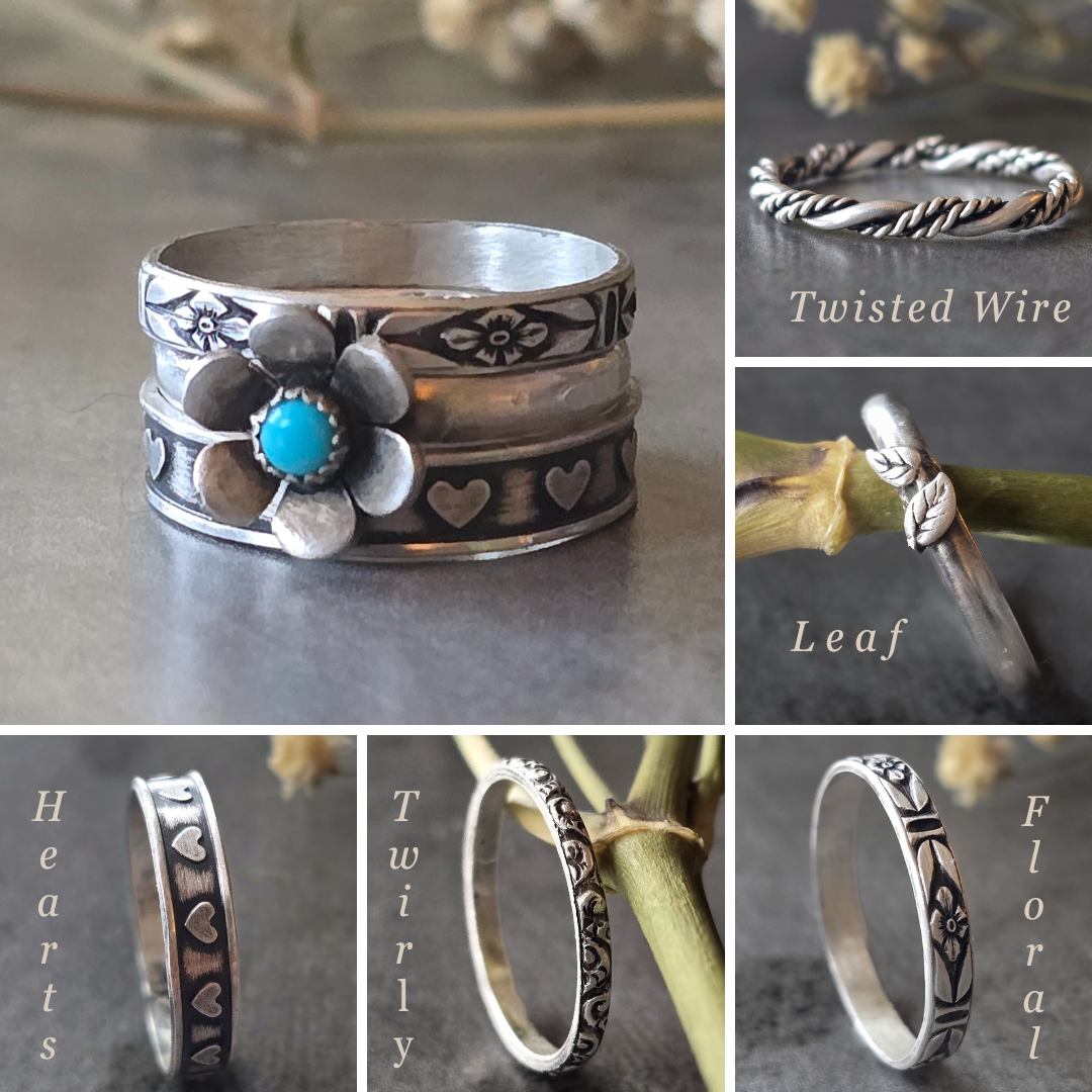Gemstone Flower Ring with Turquoise