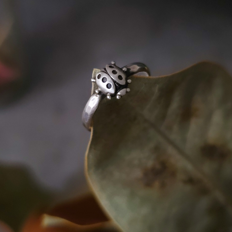 Sterling Silver Ladybug Ring