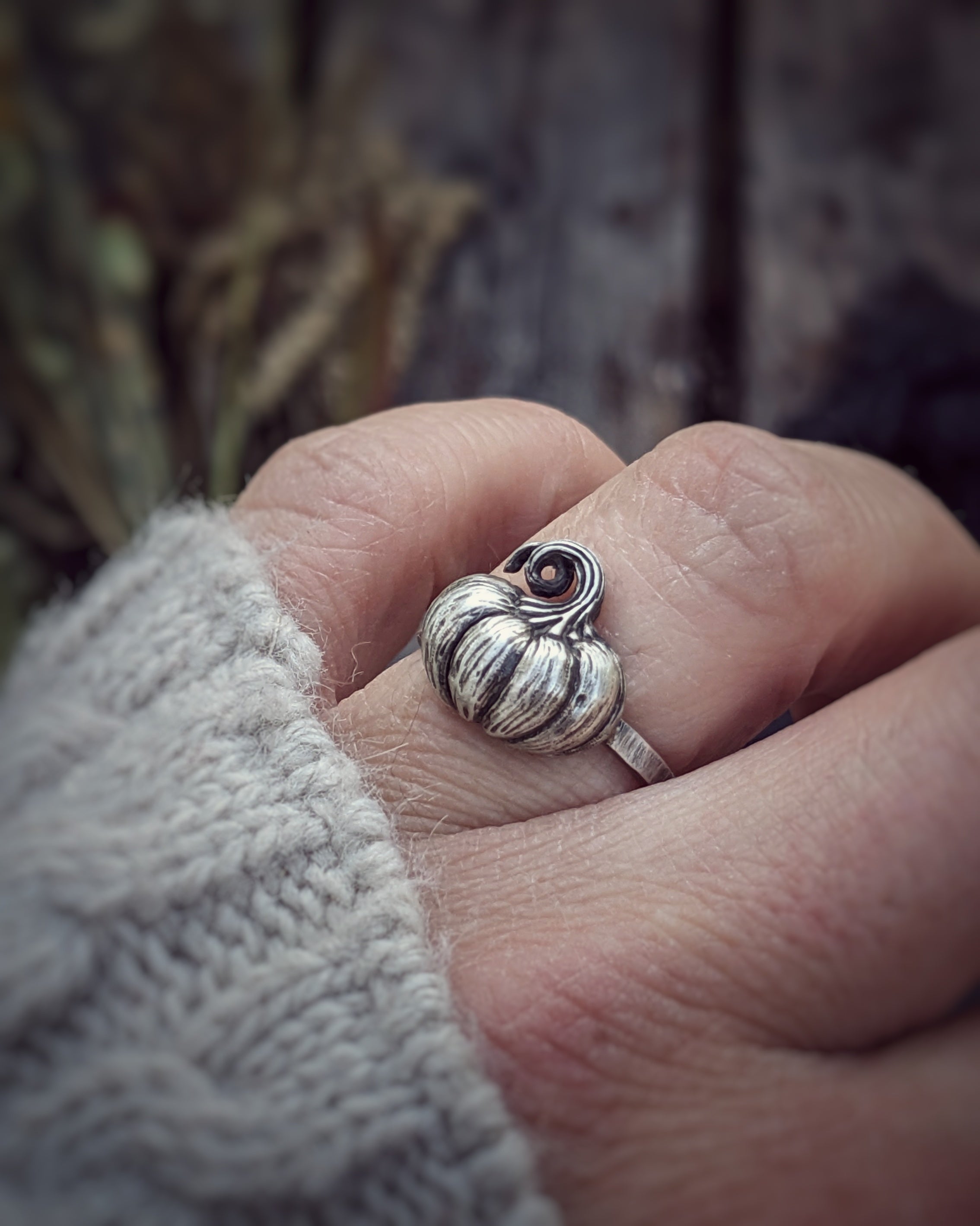 Sterling Silver Pumpkin Ring