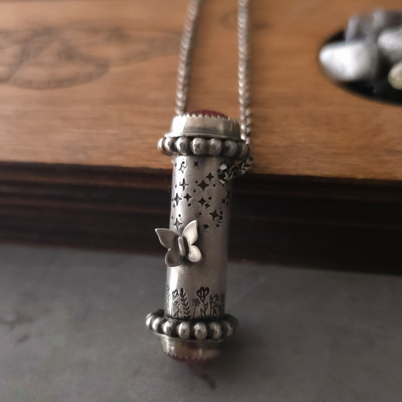 Sterling Silver Wildflower Relic Necklace