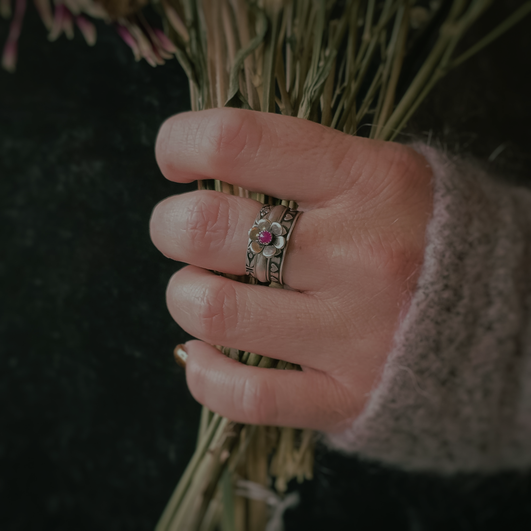 Floral Stacking Ring