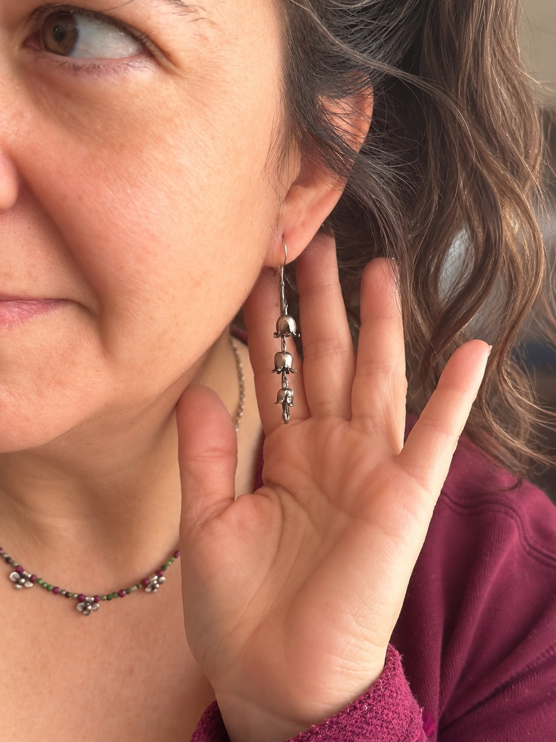 Lily of the Valley Earrings | Handmade Sterling Silver Flower Earrings