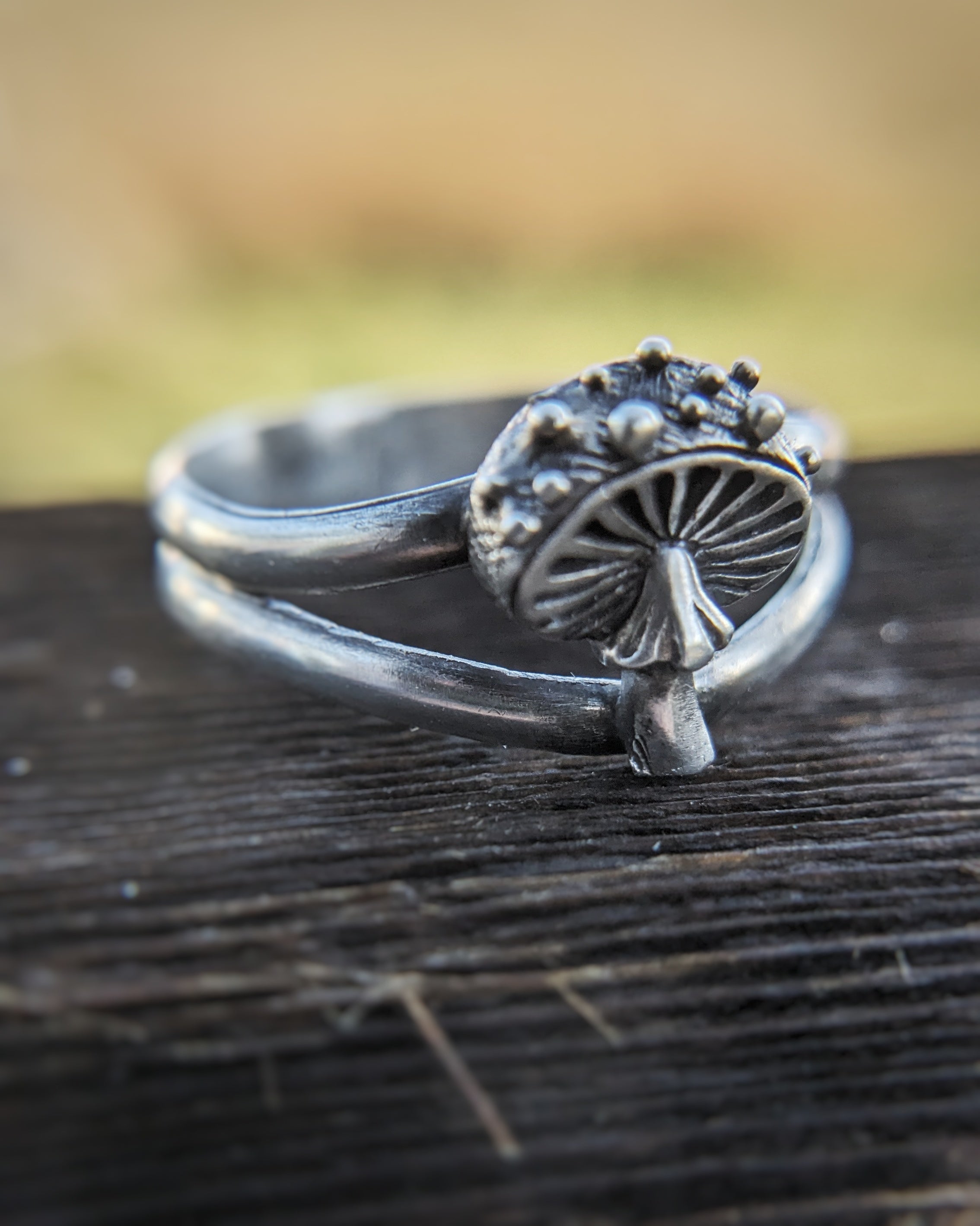 Sterling Silver Mushroom Ring