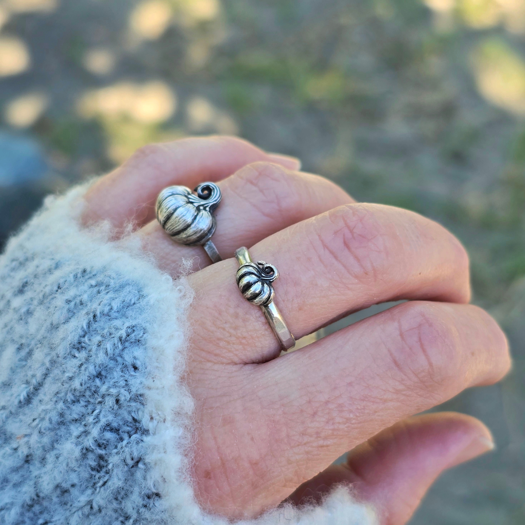 Sterling Silver Small Pumpkin Ring