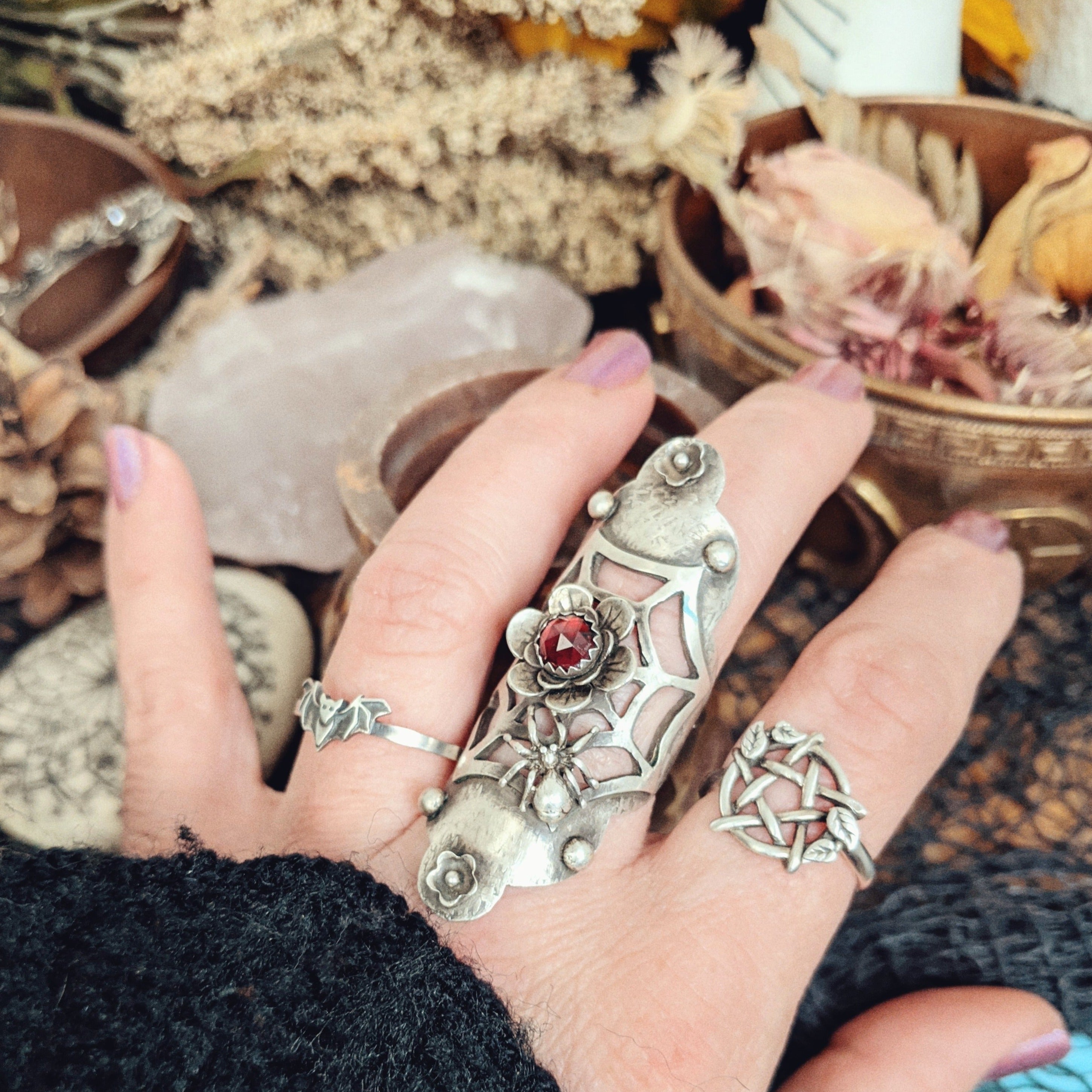 Sterling Silver Bat Ring