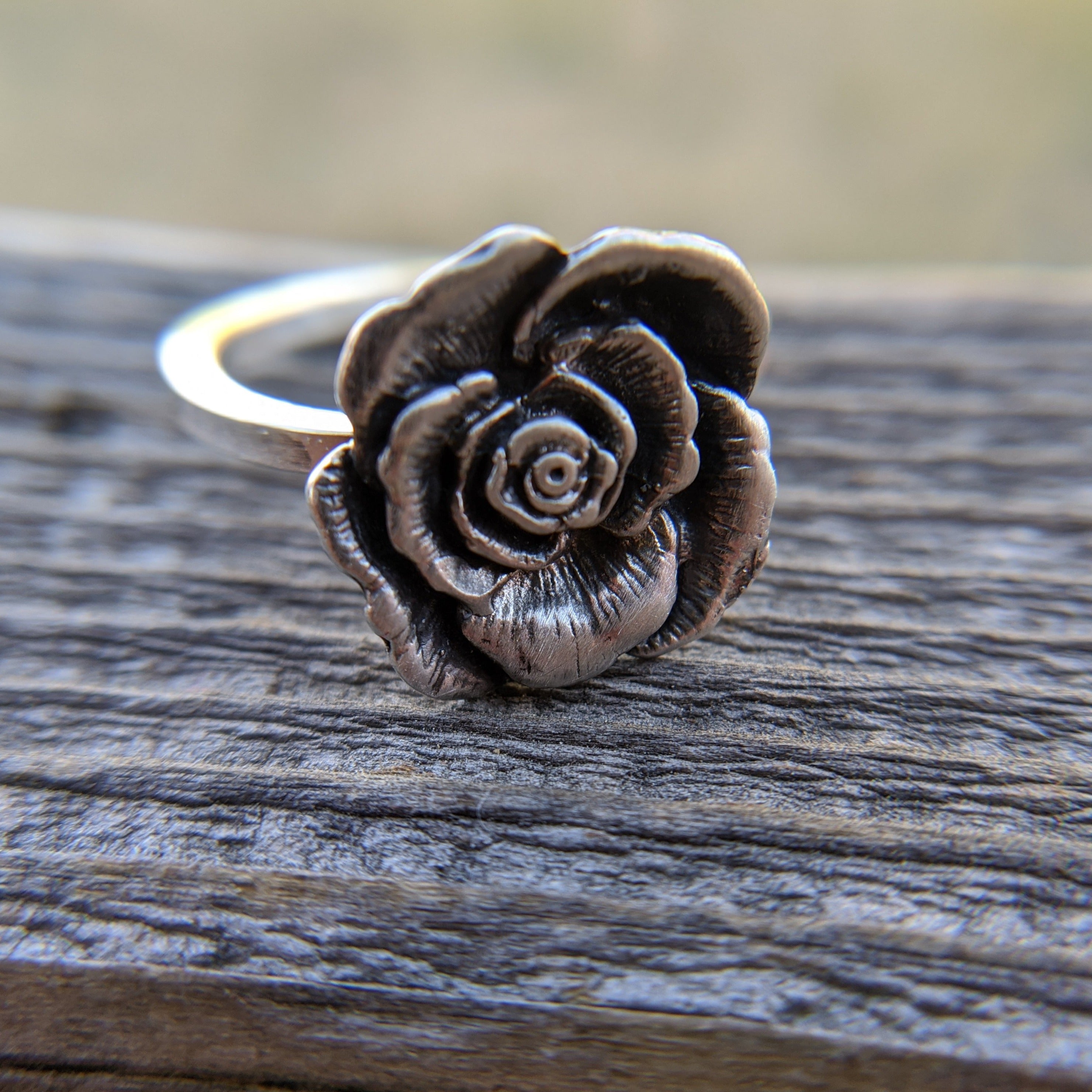 Sterling Silver Rose Ring