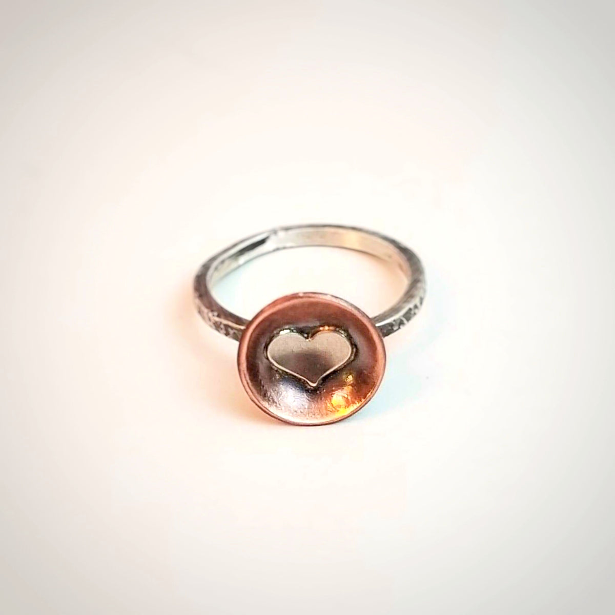 Copper Bowl Heart Ring