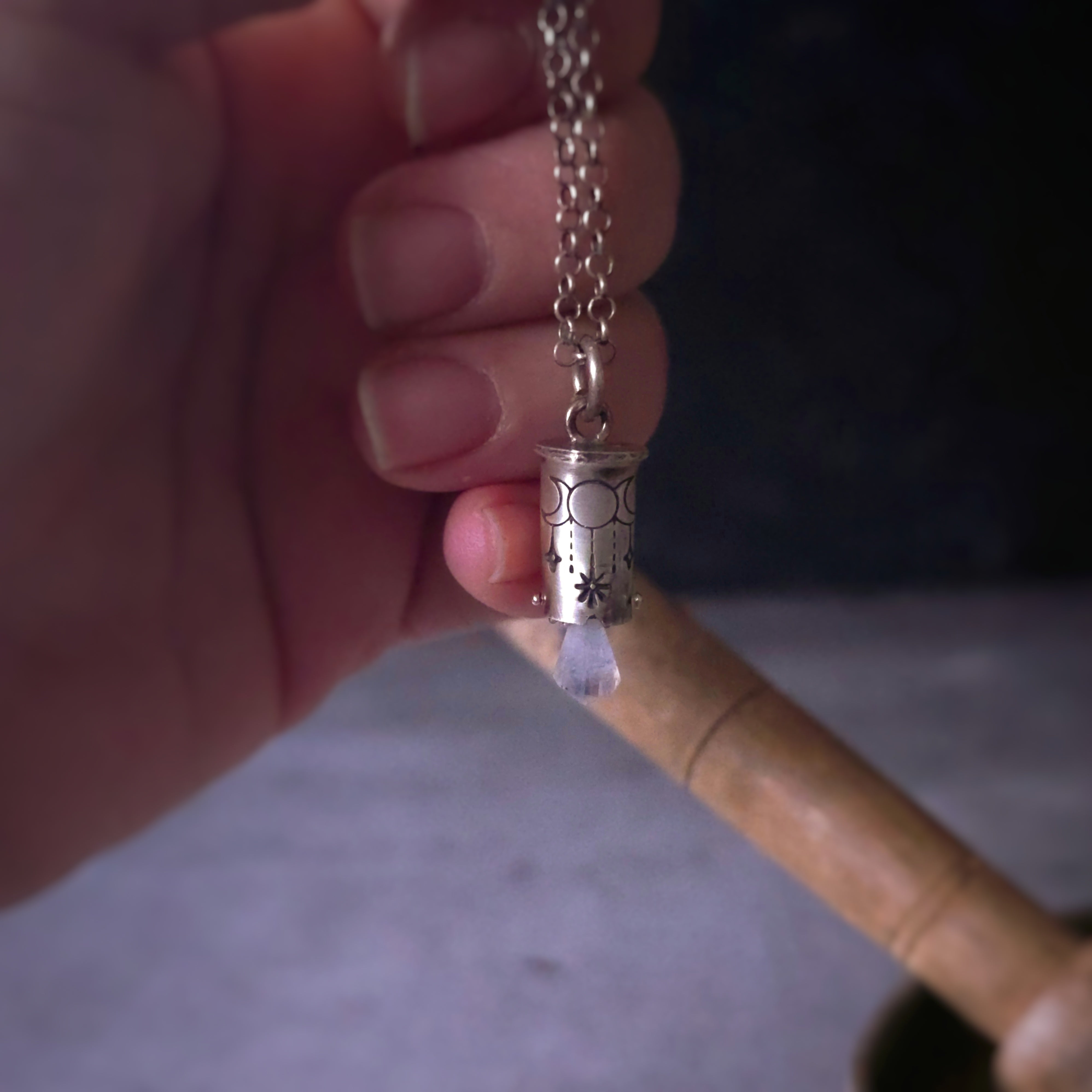 Sterling Silver Moonstone Lucidity Charm