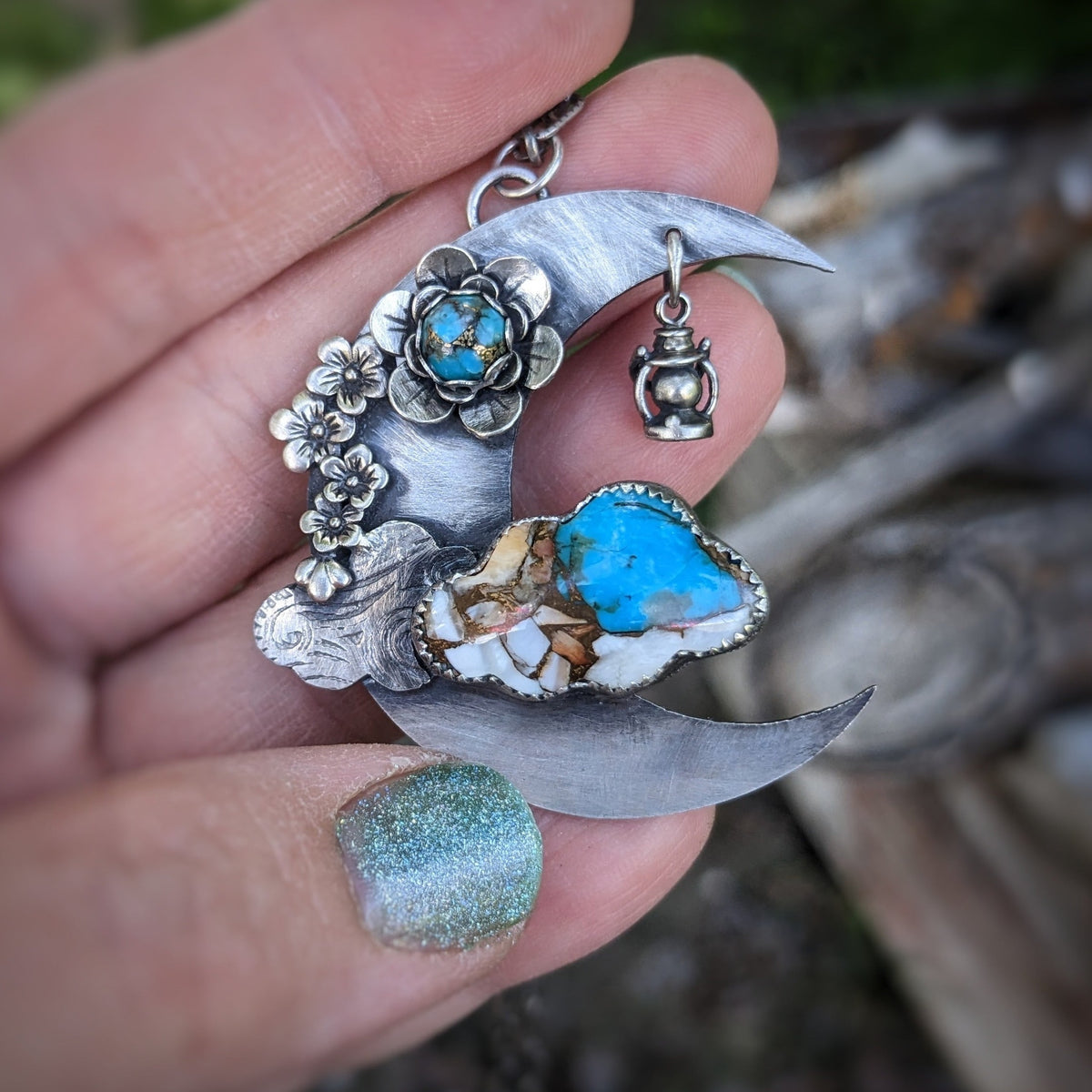 Dreamer Cloud Necklace with Turquoise