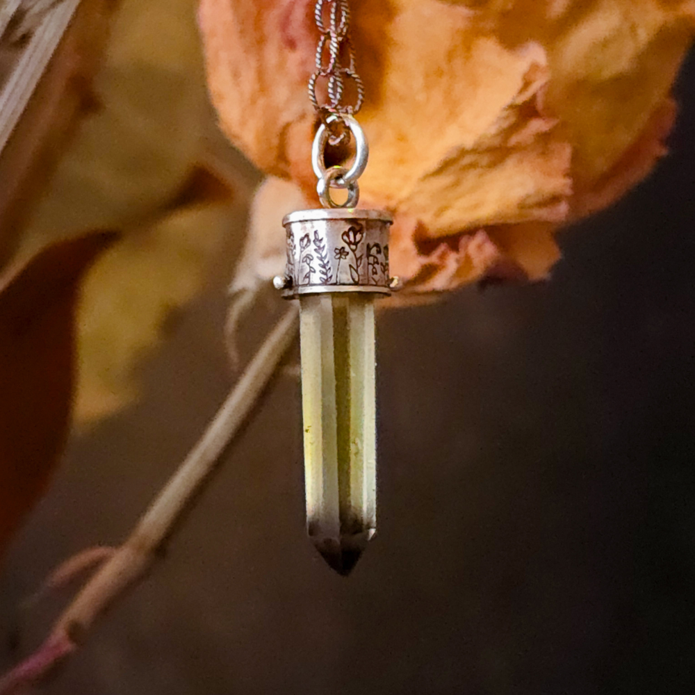 Smoky Lemon Quartz Wildflowers Lucidity Charm