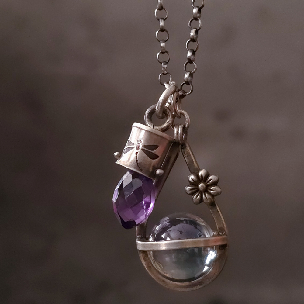 Sterling Silver Amethyst Lucidity Charm