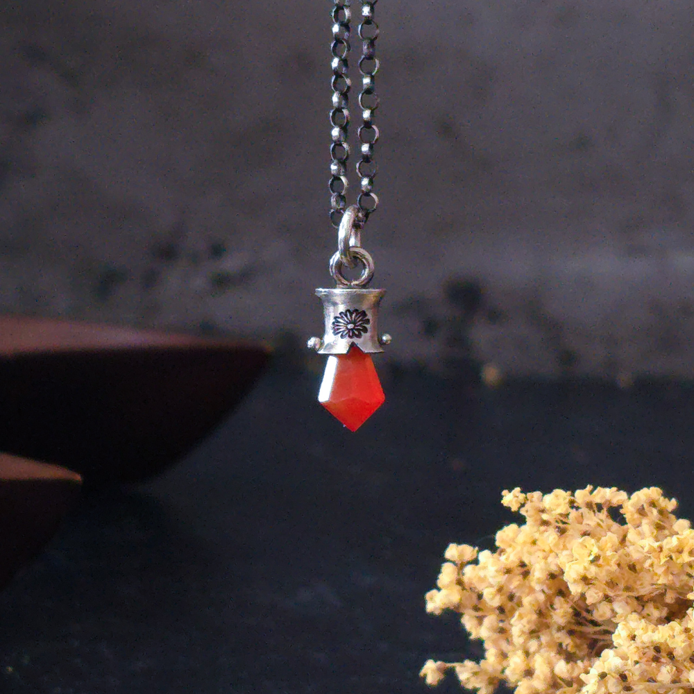 Sterling Silver Carnelian Lucidity Charm