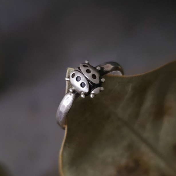 Sterling Silver Ladybug Ring