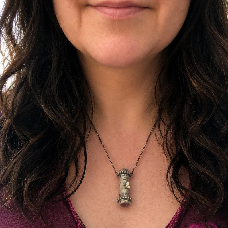 Sterling Silver Wildflower Relic Necklace
