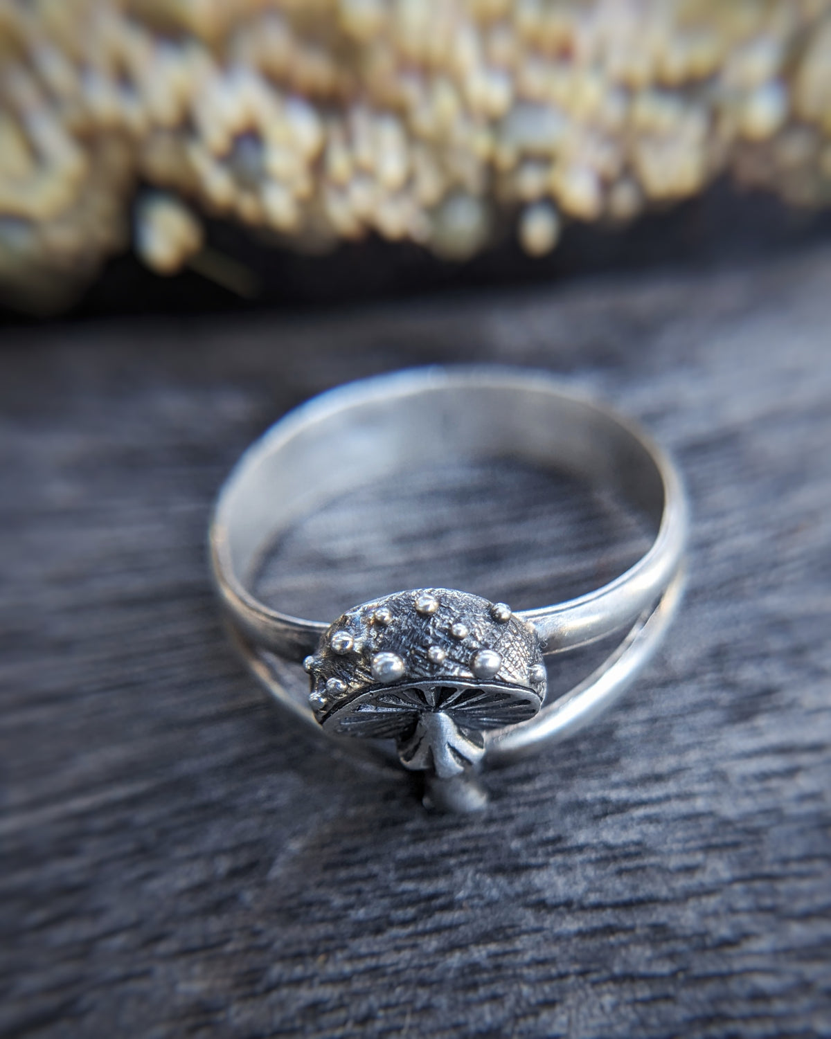 Sterling Silver Mushroom Ring