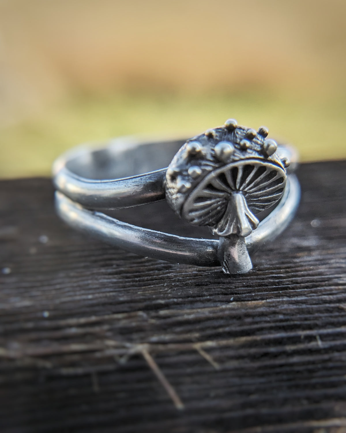 Sterling Silver Mushroom Ring