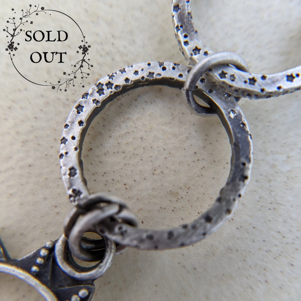 Cloud bracelet with sun and stars