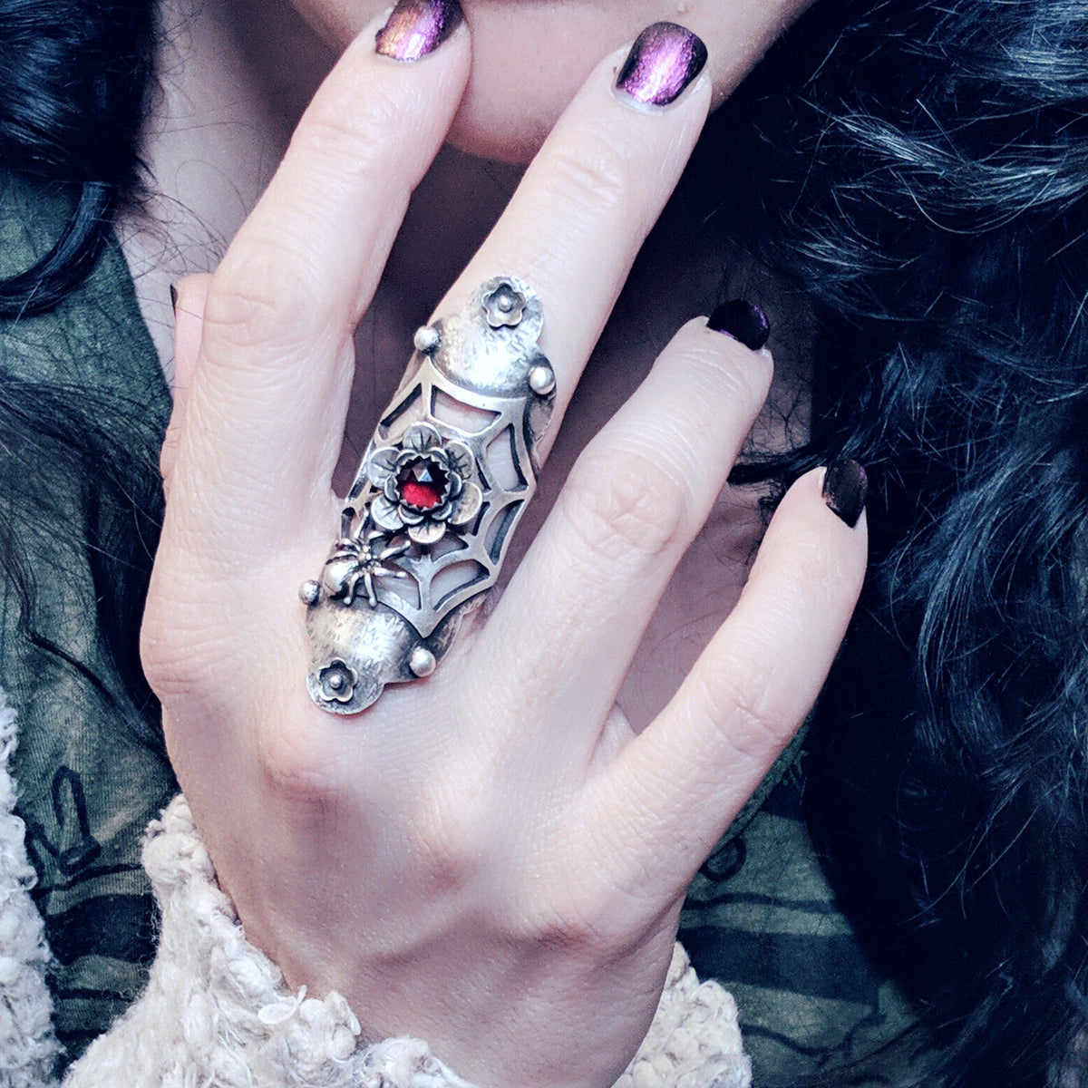 Spider Web Statement Ring
