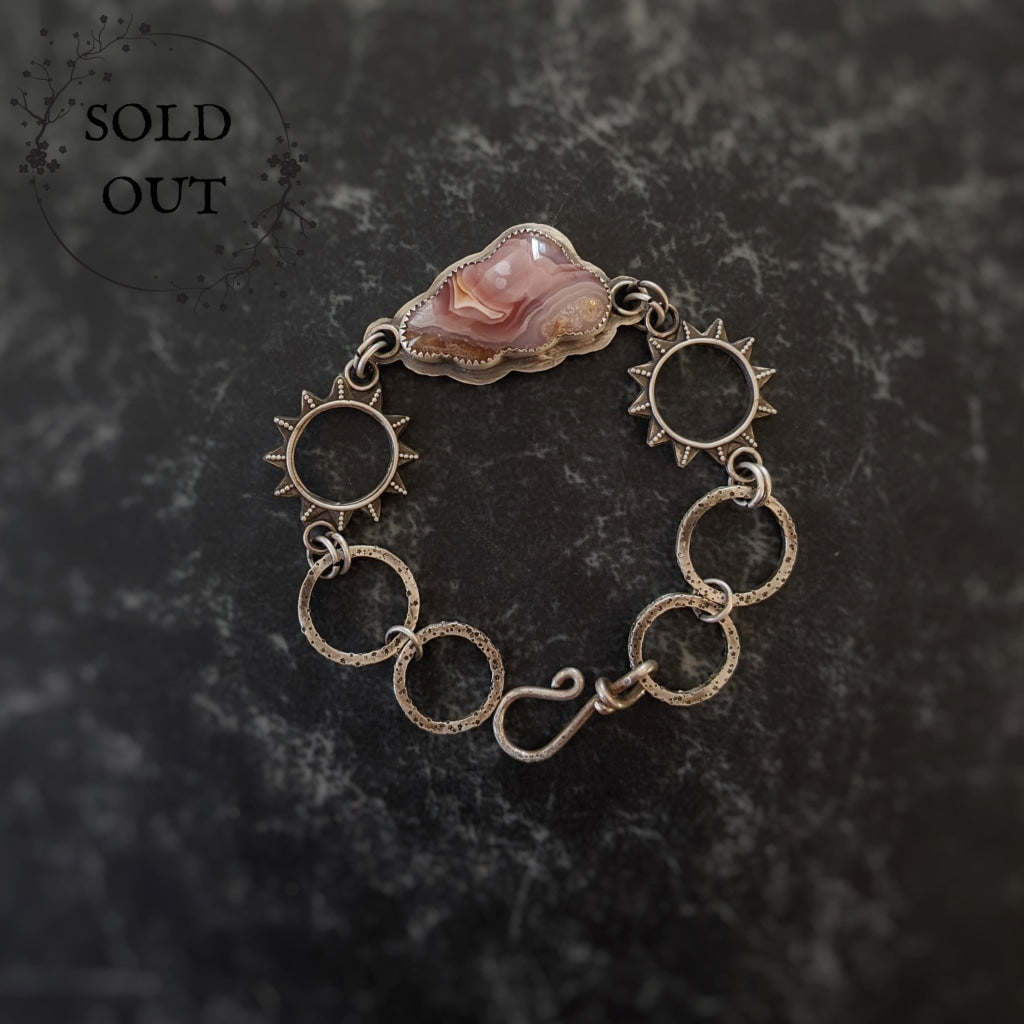 Cloud bracelet with sun and stars