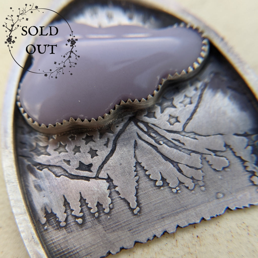 Mountains Necklace With Yttrium Fluorite Cloud