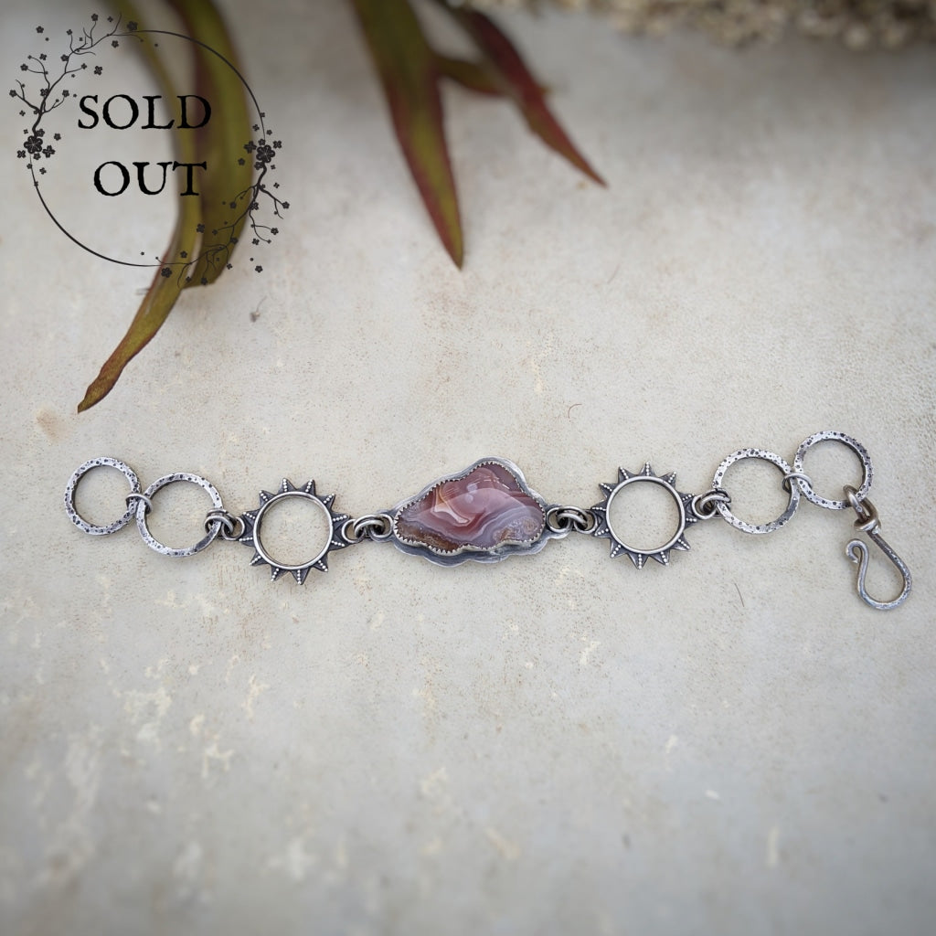 Cloud bracelet with sun and stars