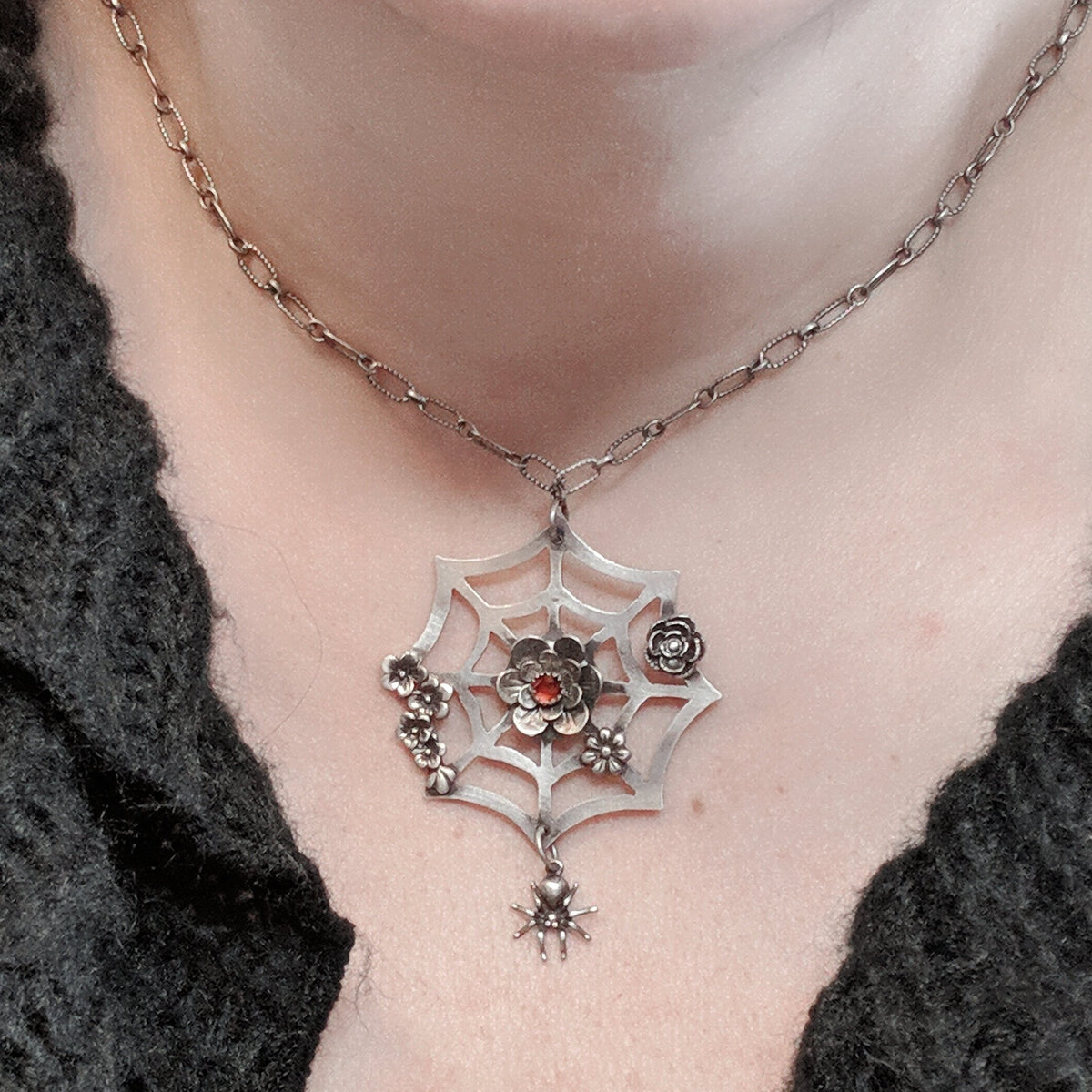 Spider Web Necklace