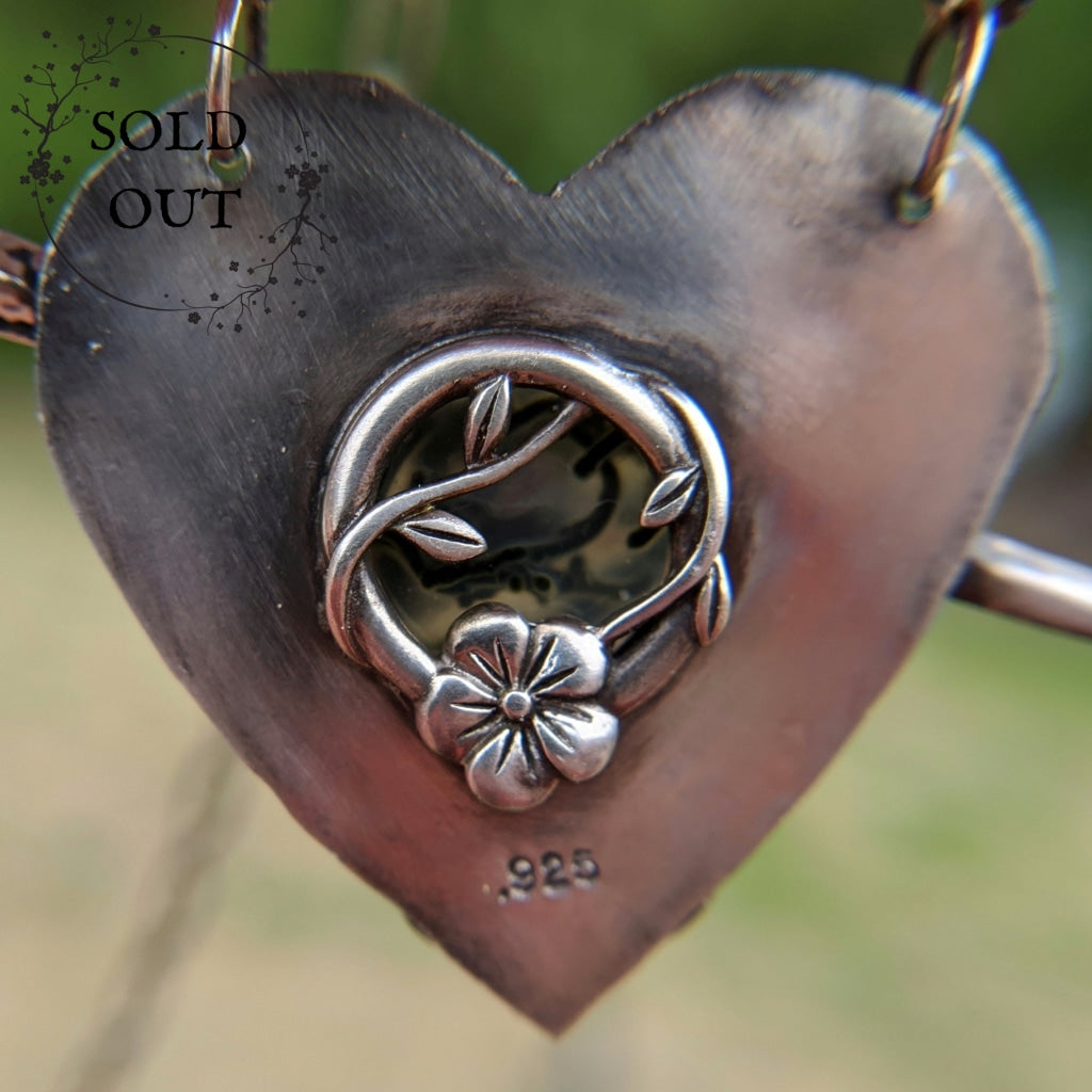 Enchanted Earth Collection Oregon Moss Heart Necklace
