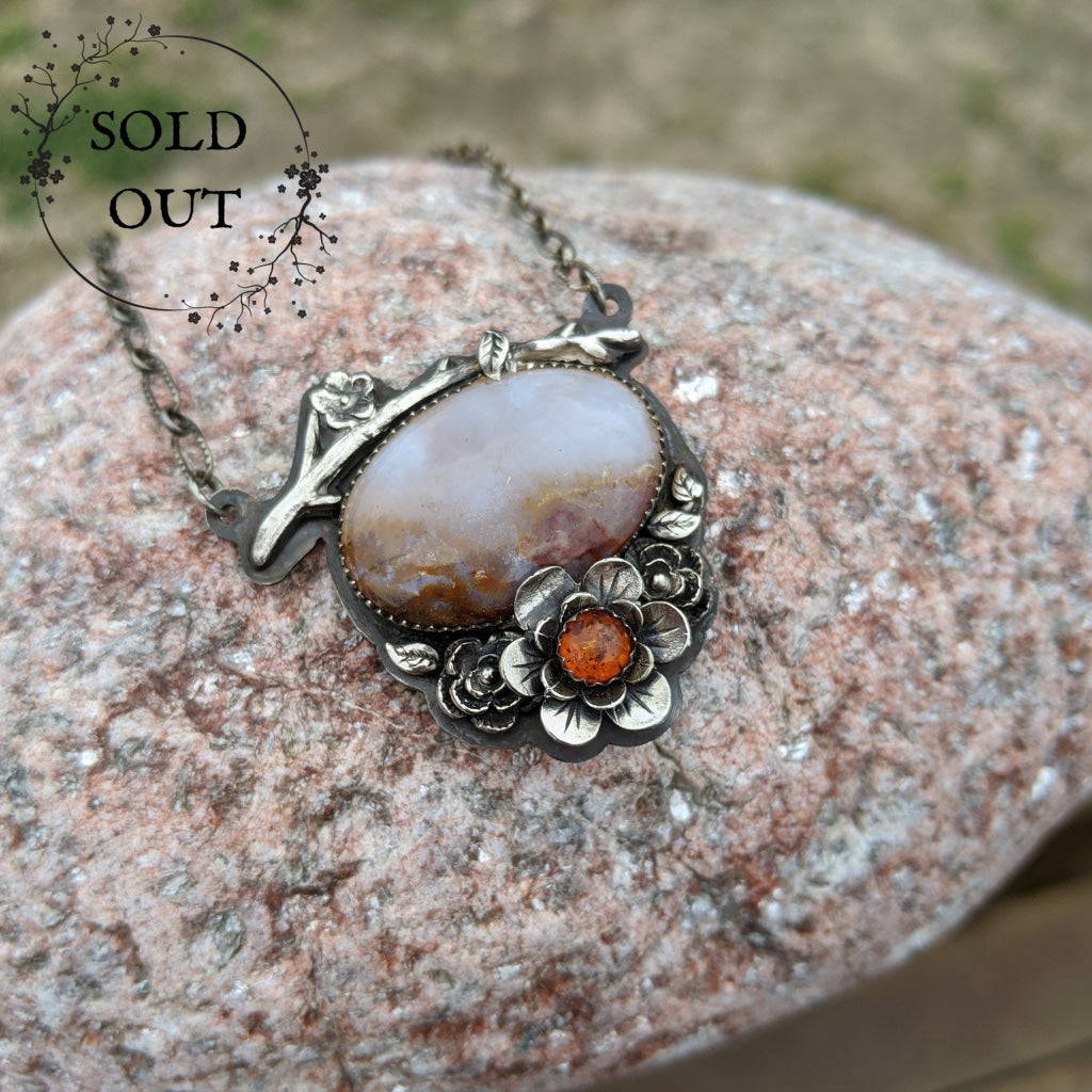 Enchanted Earth Collection Branch and Amber Necklace