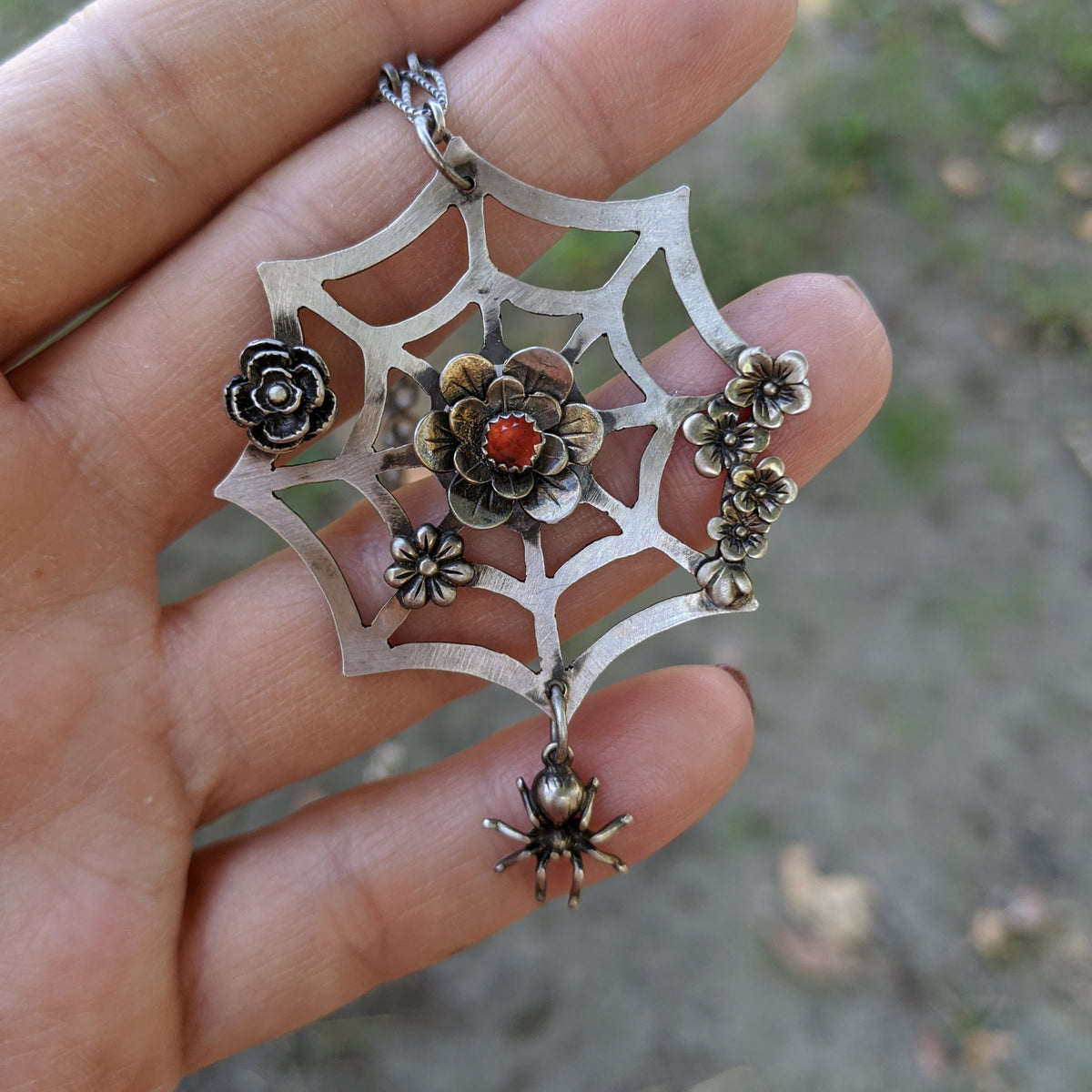 Spider Web Necklace