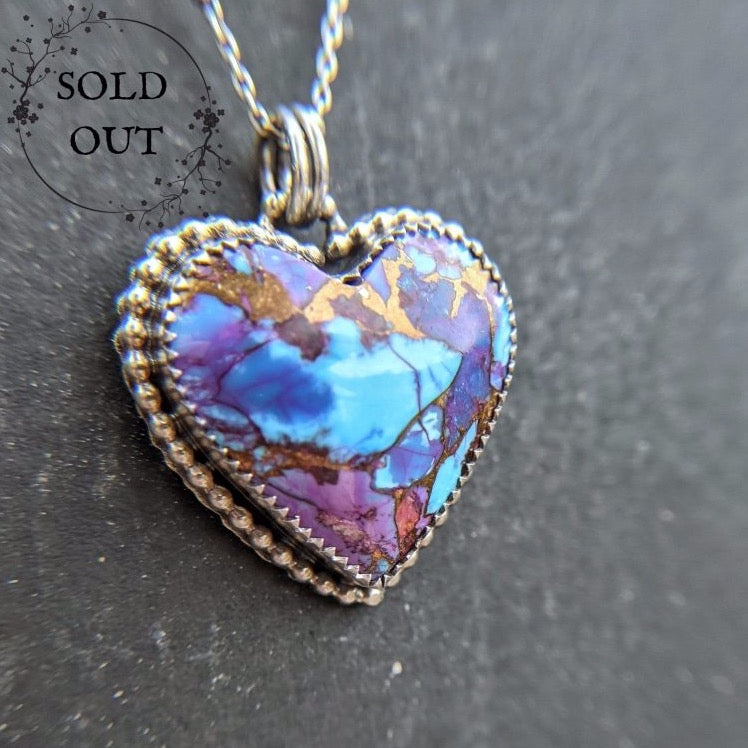 Key of Your Heart Necklace with Kingman Mohave Turquoise