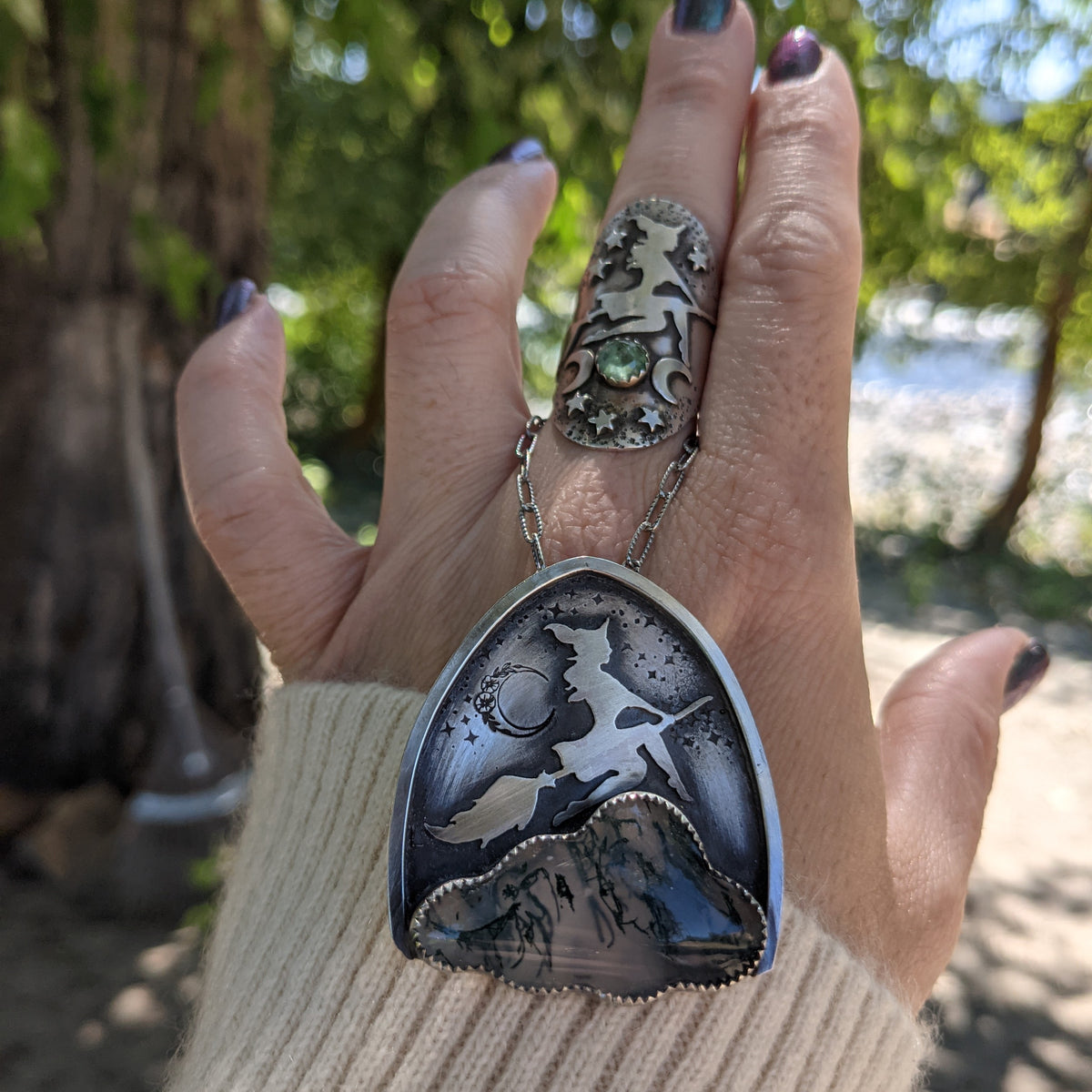 Flying Witch Statement Ring