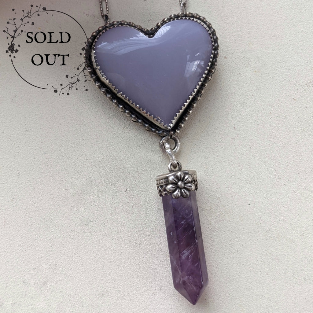 Yttrium Fluorite Heart Necklace