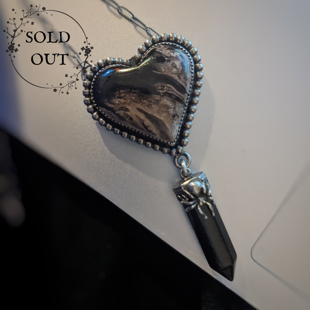 Black Heart Necklace