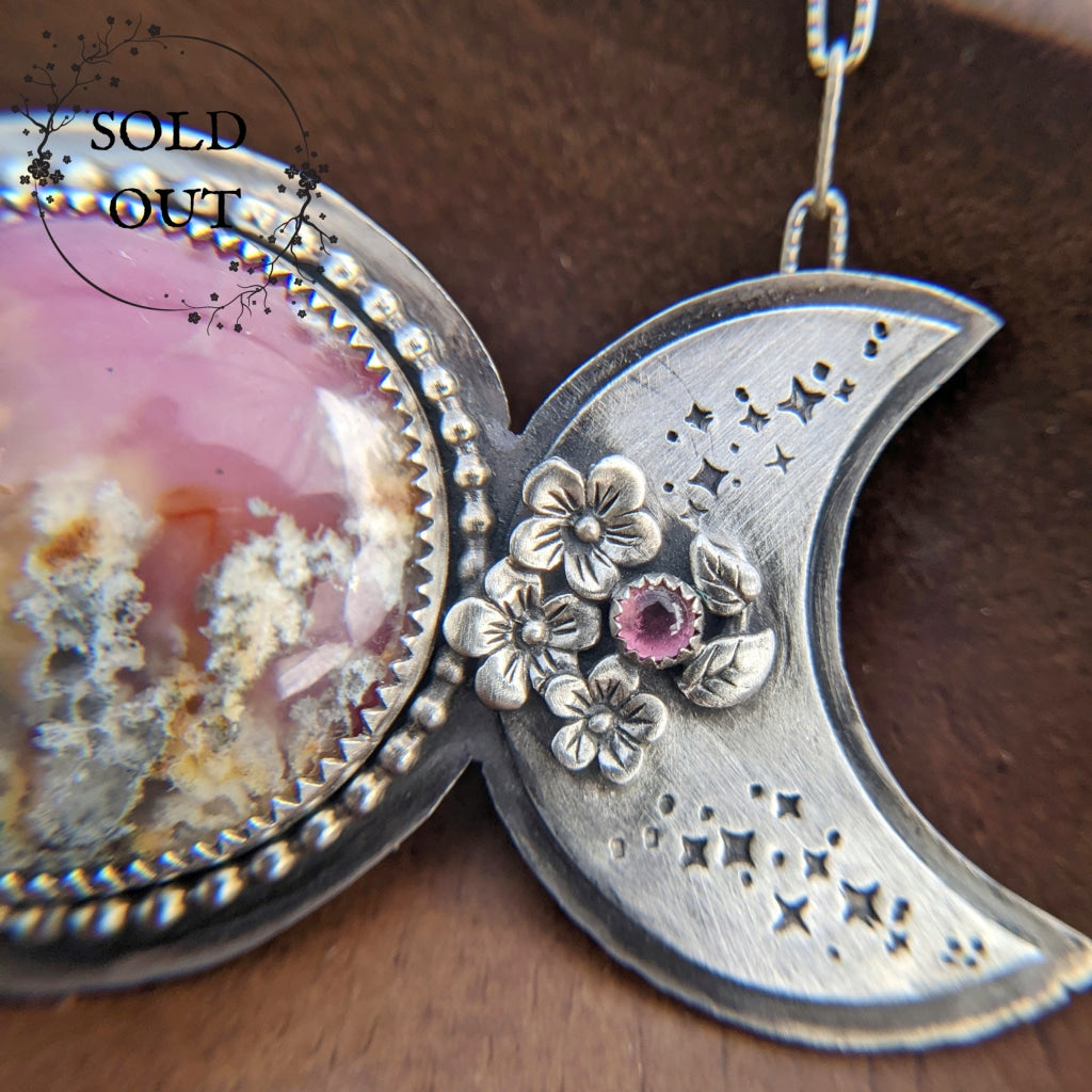 Triple Moon Goddess Necklace