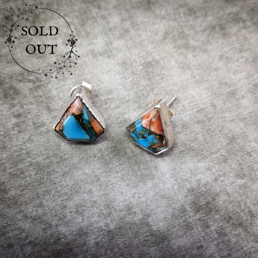 Spiny Oyster Turquoise Studs
