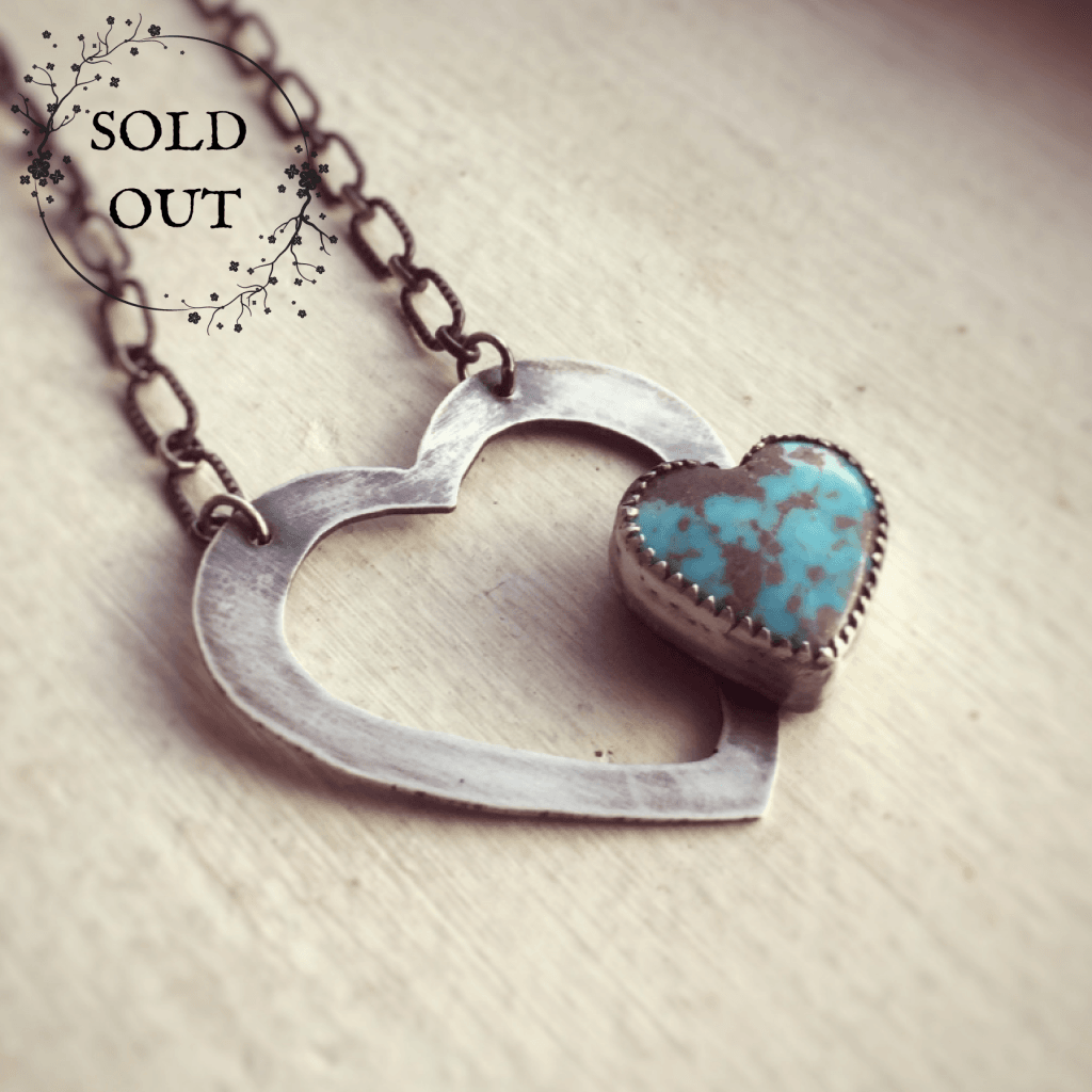 Heart and Turquoise Necklace